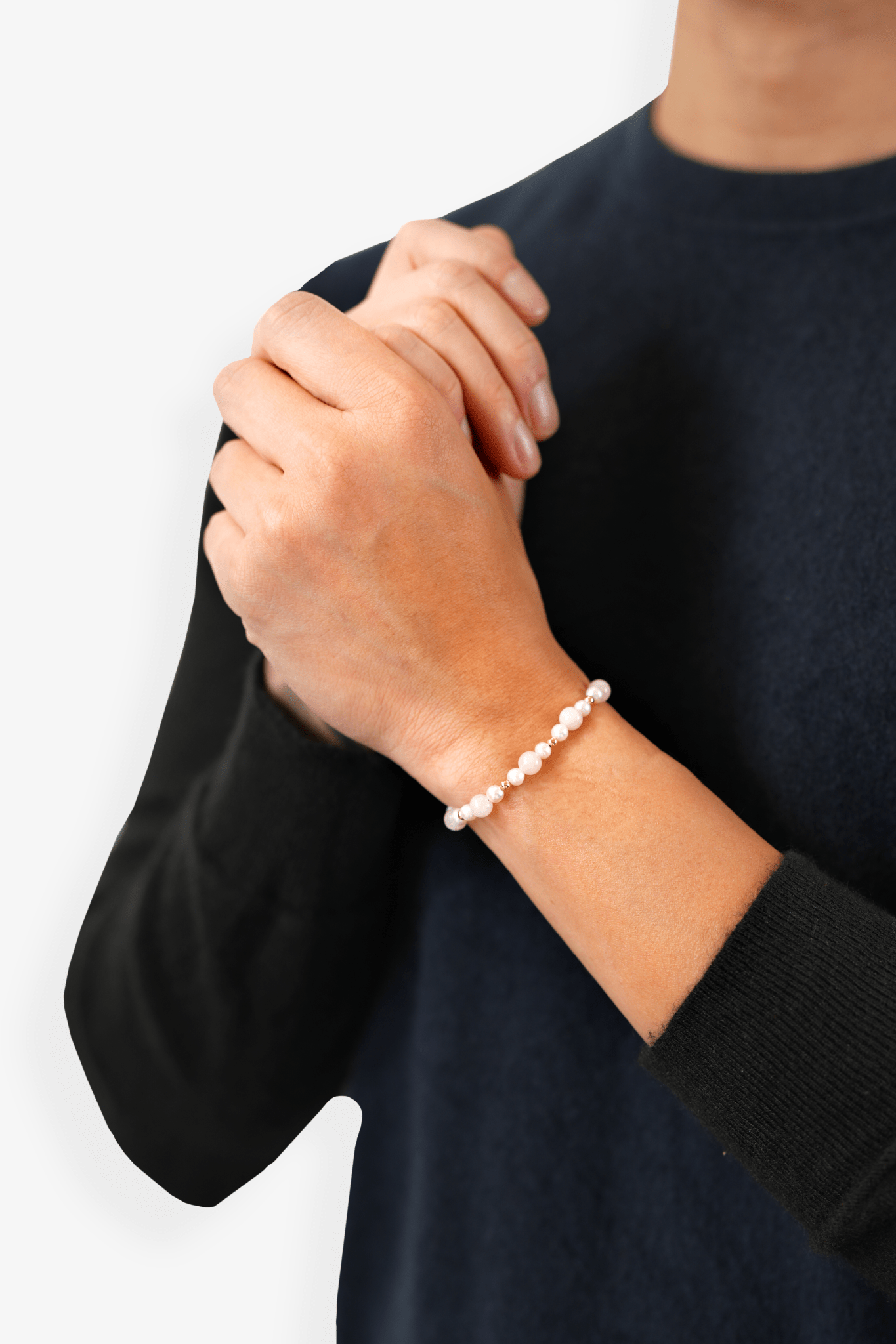 Companionship - Fresh Water Pearl and Rose Quartz Gold Vermeil Bracelet - Eat.Read.Love.