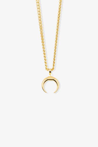 Crescent Horn Wisdom Pendant 14k REAL Gold - Eat.Read.Love.