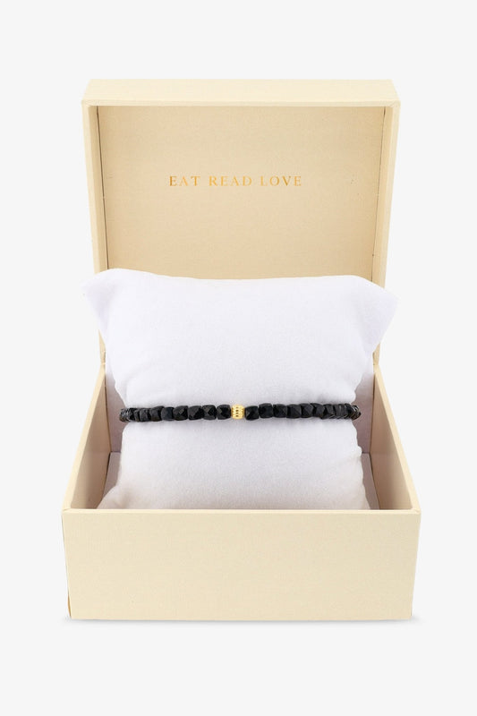 Destiny Mini Beaded Gemstone Gold Vermeil Bracelet Black Spinel - Protection - Eat.Read.Love.
