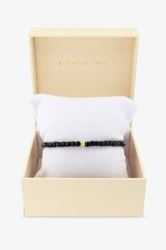 Destiny Mini Beaded Gemstone Gold Vermeil Bracelet Black Spinel - Protection - Eat.Read.Love.