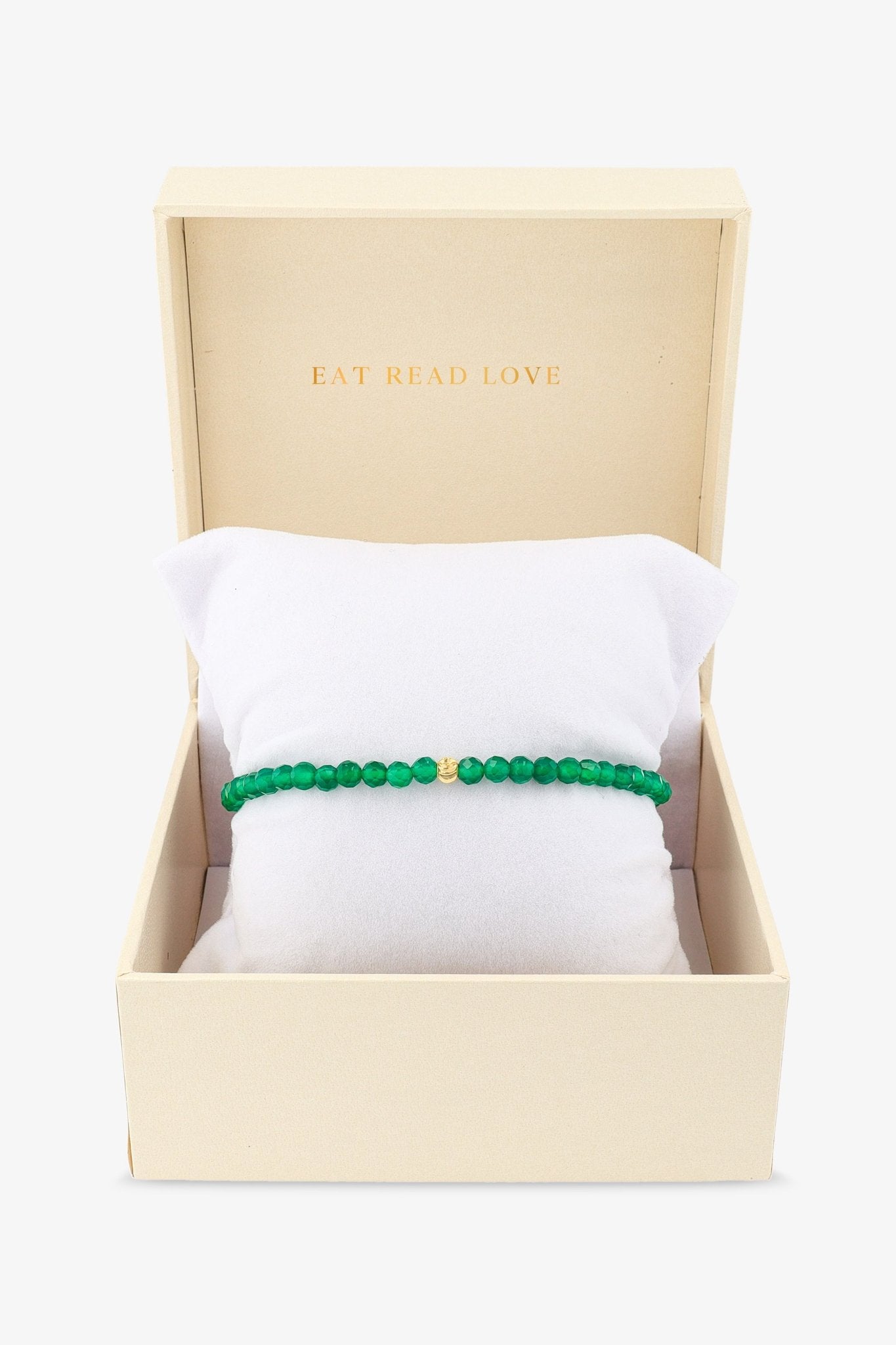 Destiny Mini Beaded Gemstone Gold Vermeil Bracelet Green Aventurine - Growth - Eat.Read.Love.