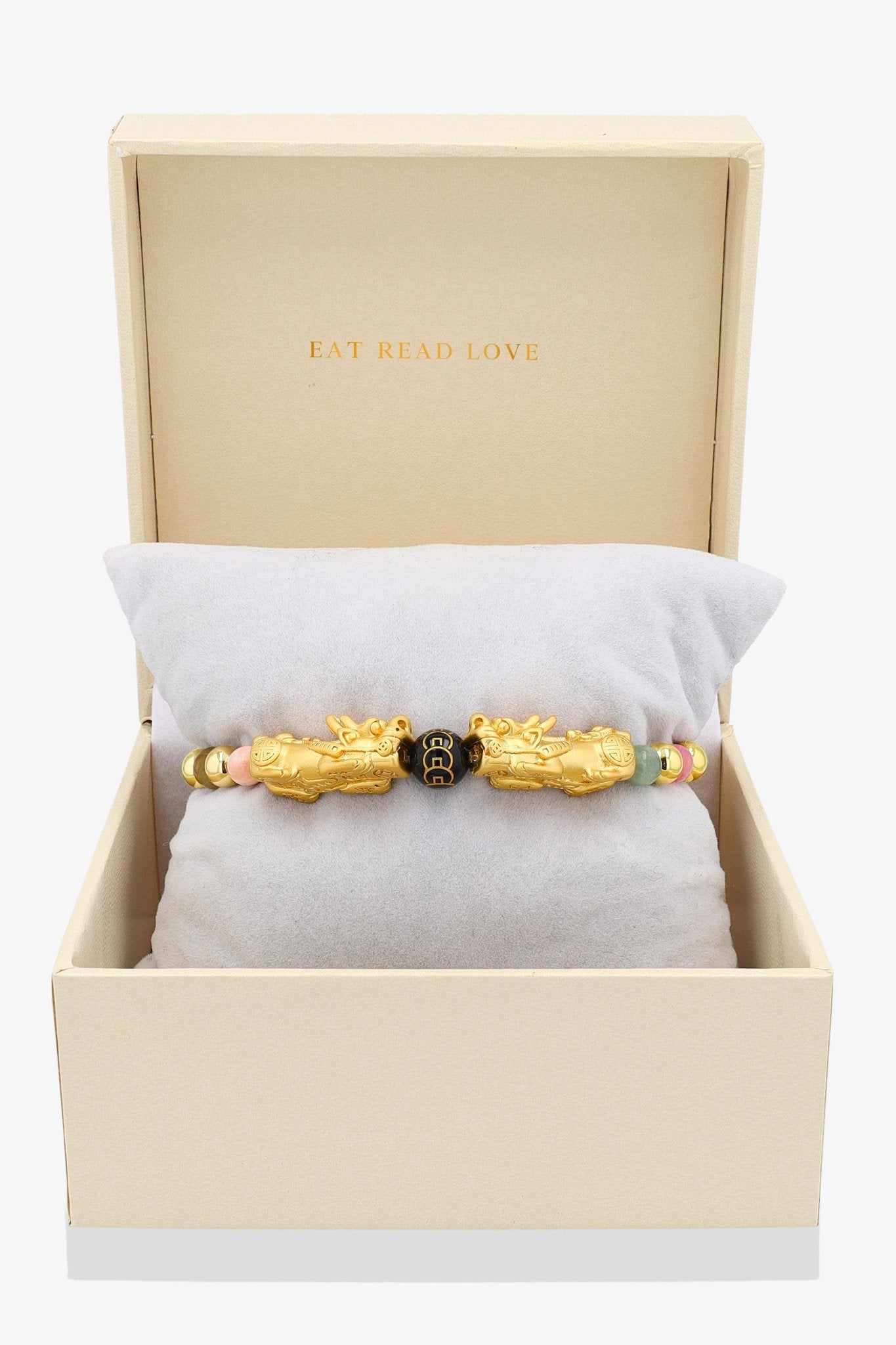 Double Pixiu 18k Gold Vermeil With Lucky Money Coin - Eat.Read.Love.