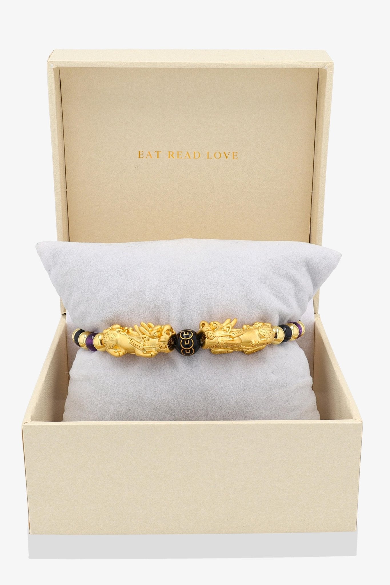 Double Pixiu 18k Gold Vermeil With Lucky Money Coin - Eat.Read.Love.