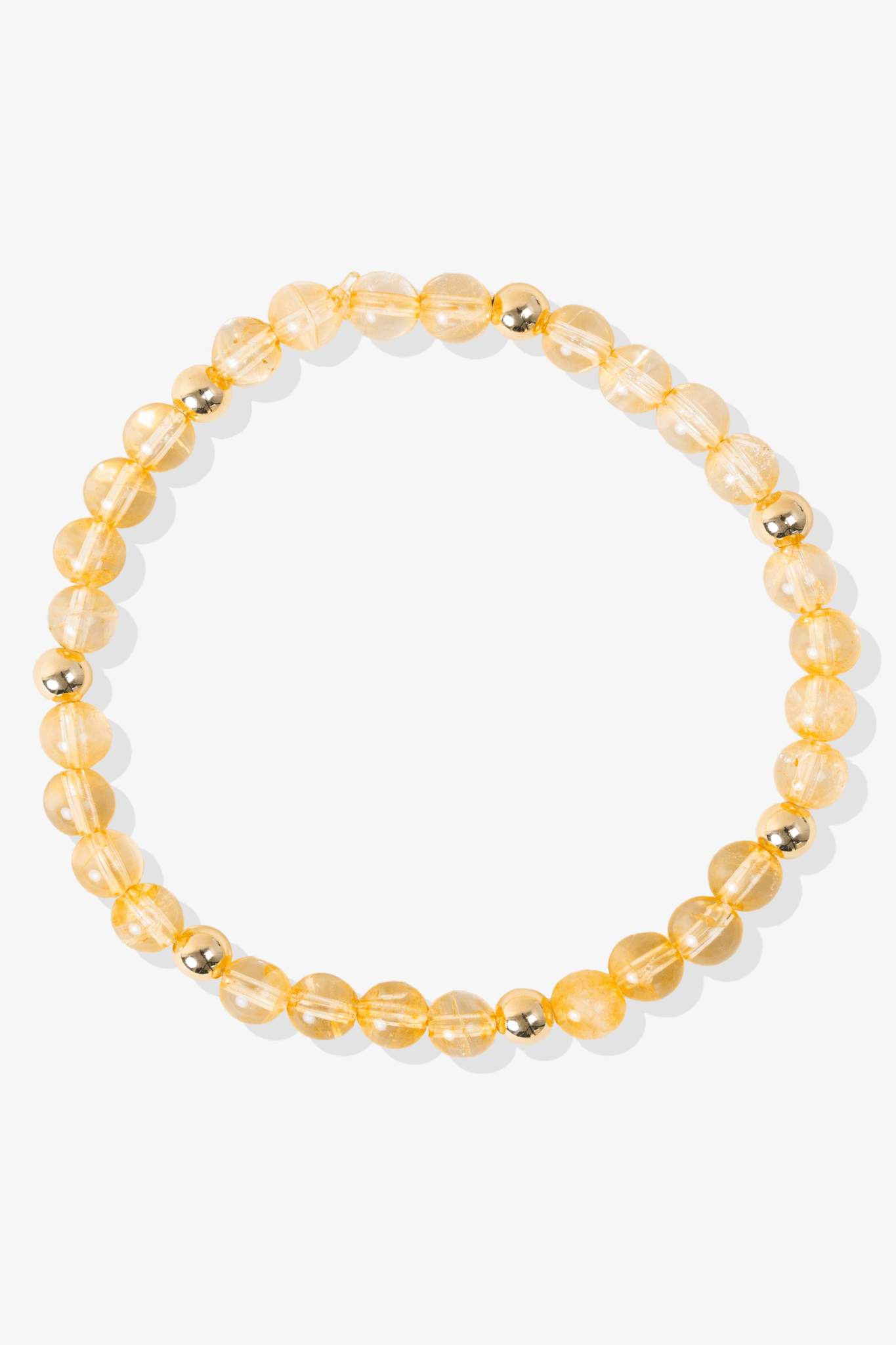 Elevated Wealth Bracelet with REAL Gold Beads and Citrine - Eat.Read.Love.