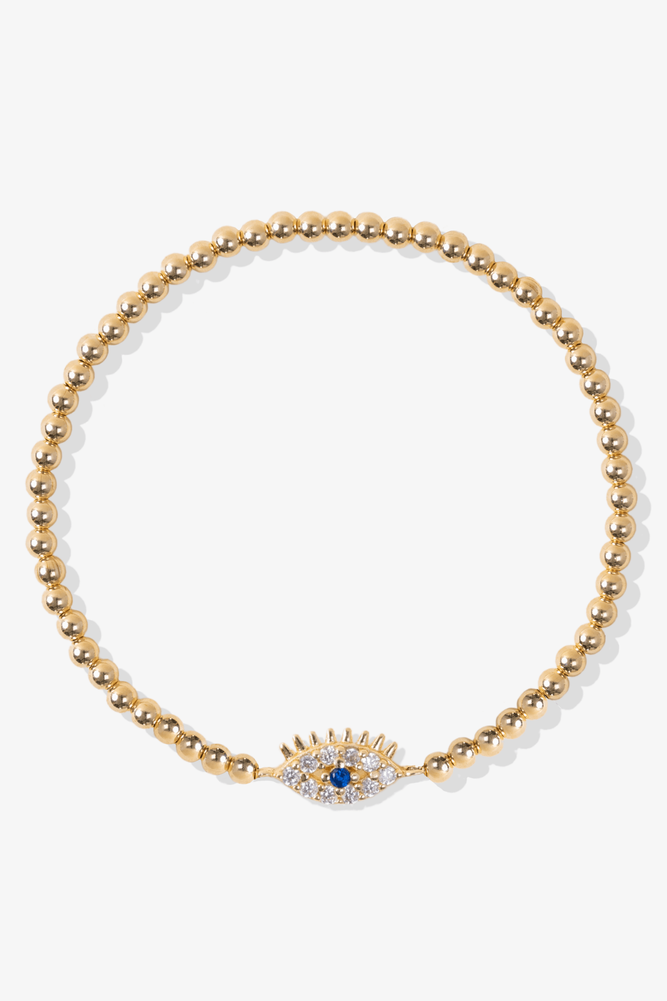 Evil Eye 14k Gold Vermeil Beaded Bracelet - Eat.Read.Love.