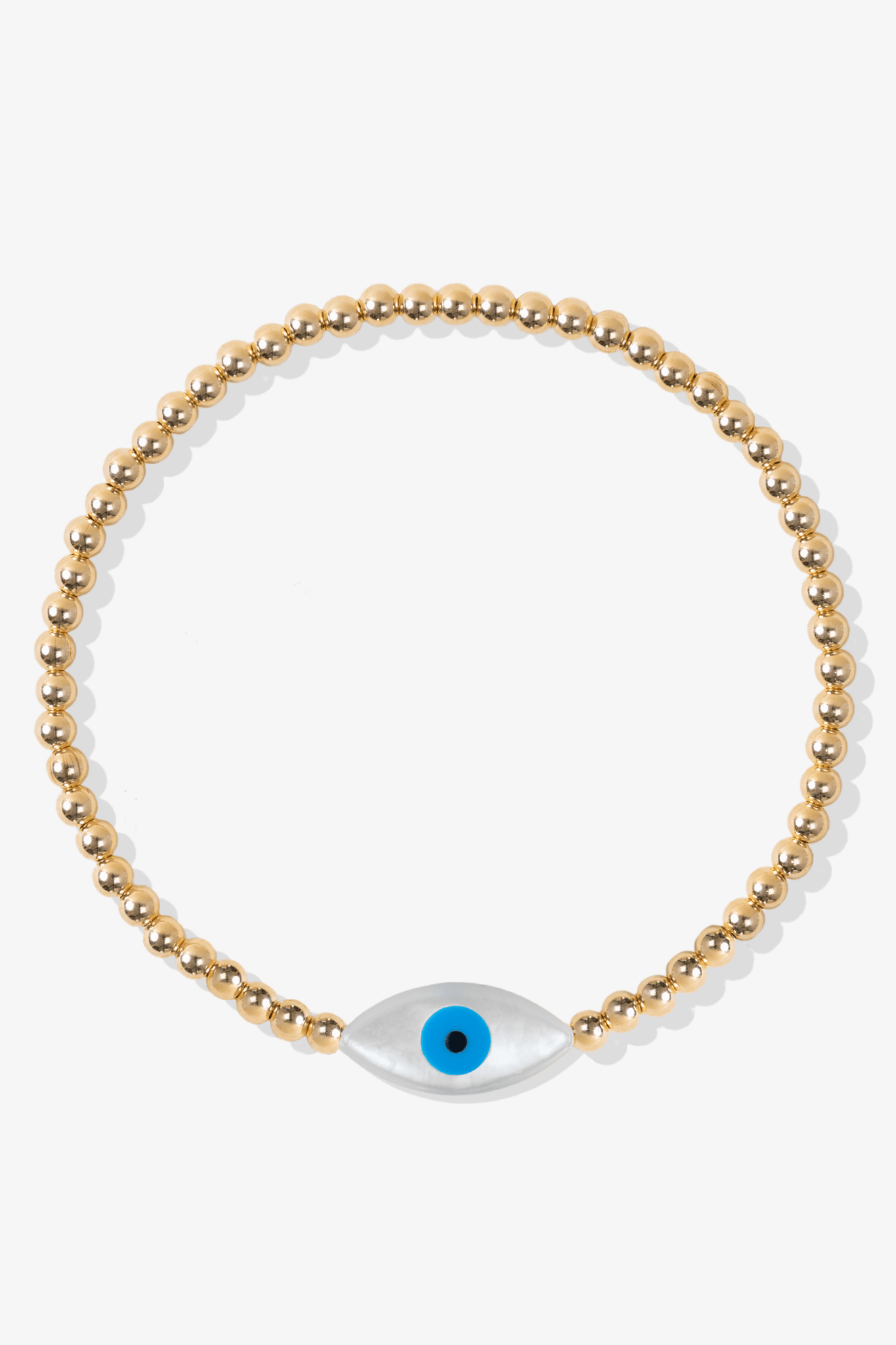 Evil Eye 14k Gold Vermeil Beaded Bracelet - Eat.Read.Love.