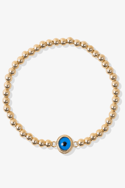 Evil Eye 14k Gold Vermeil Beaded Bracelet - Eat.Read.Love.