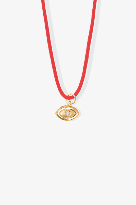 Evil Eye Pendant With Diamond 14k REAL Gold - Eat.Read.Love.