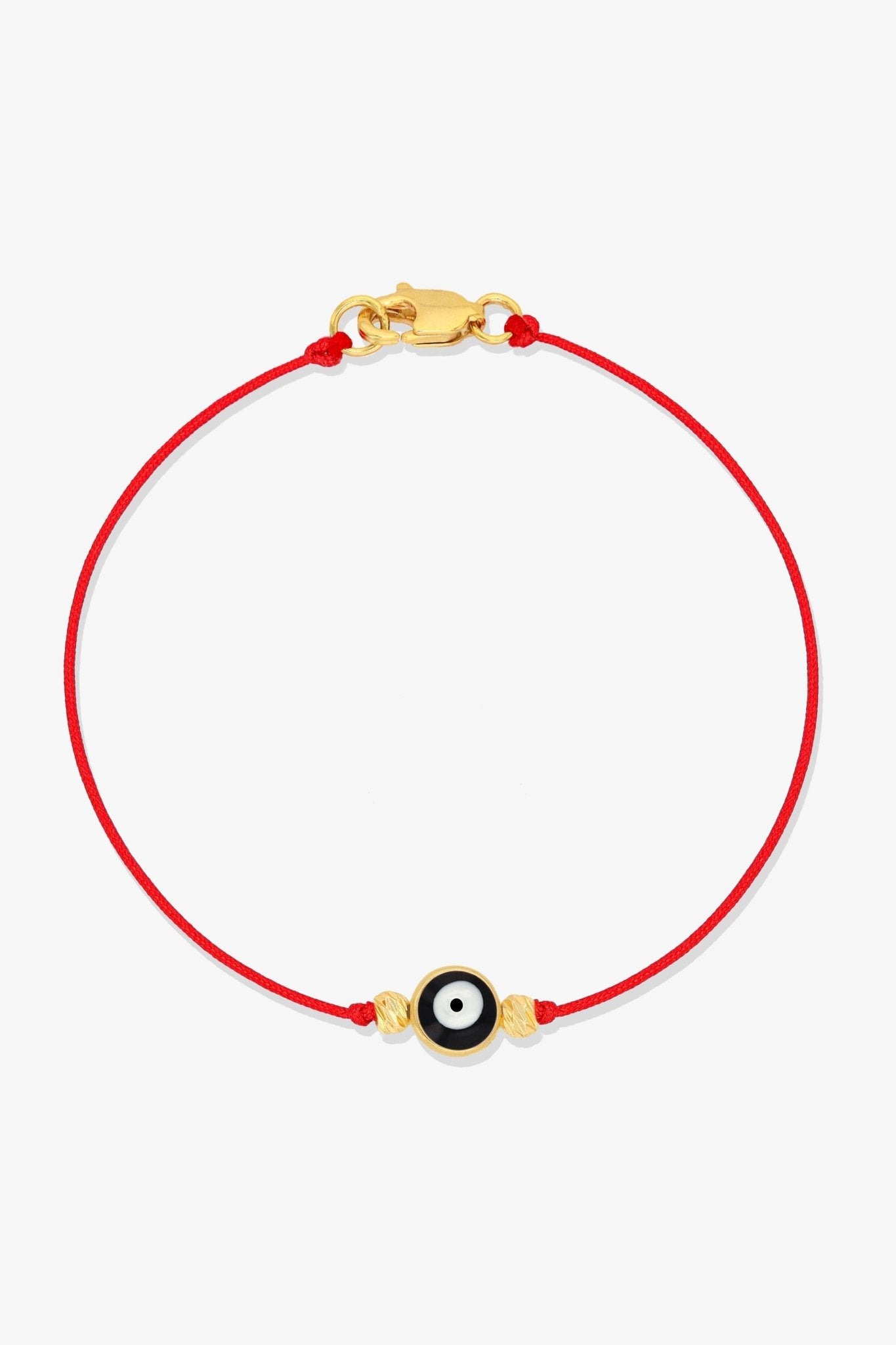 Evil Eye Red String Protection Bracelet - Black - Eat.Read.Love.