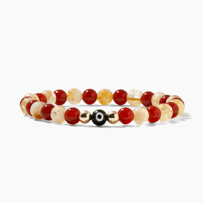 Eye of Reconciliation Citrine and Carnelian Bracelet REAL Gold - Eat.Read.Love.