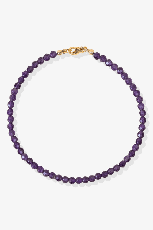 Facetted Amethyst Gold Vermeil Bracelet - Positive Energy - Eat.Read.Love.