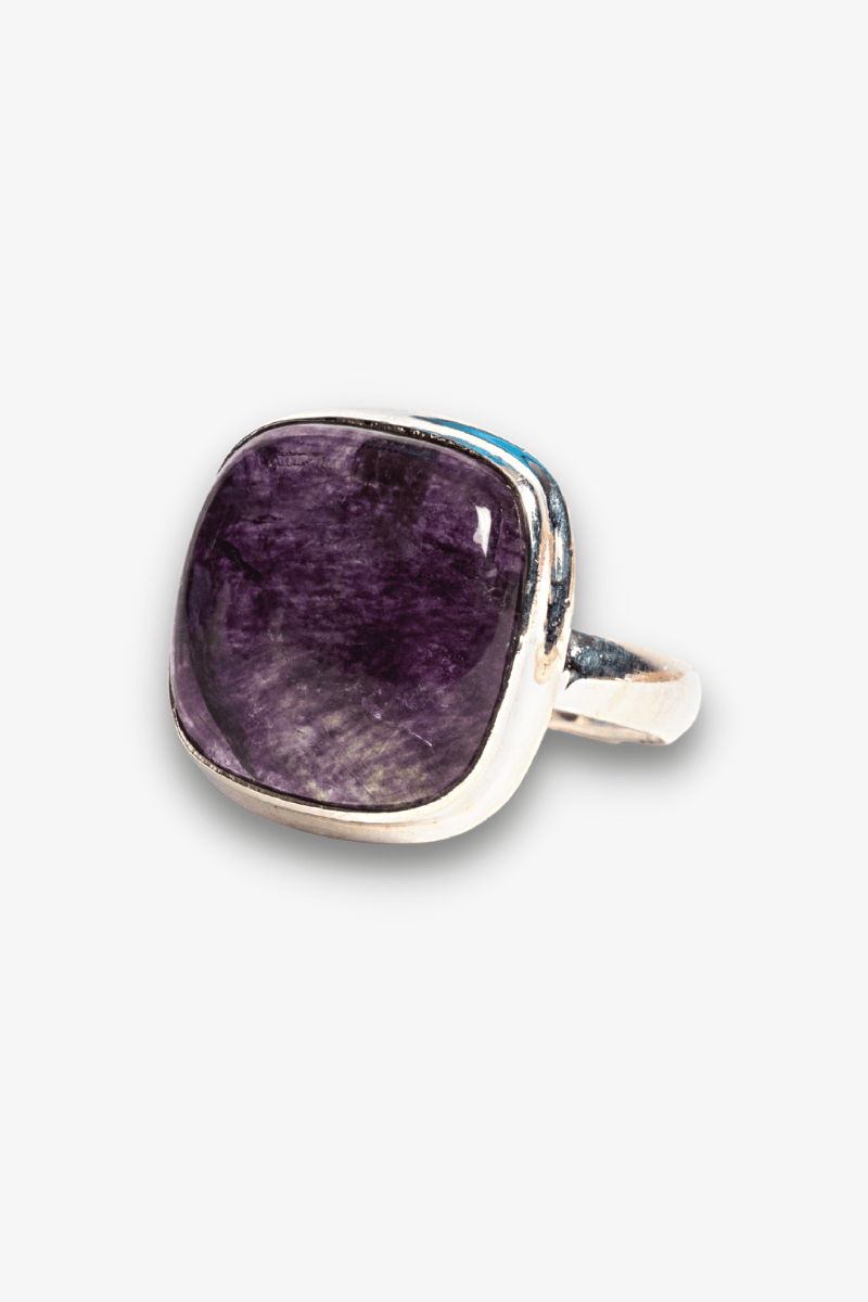 Fluorite Sterling Silver Ring - Eat.Read.Love.