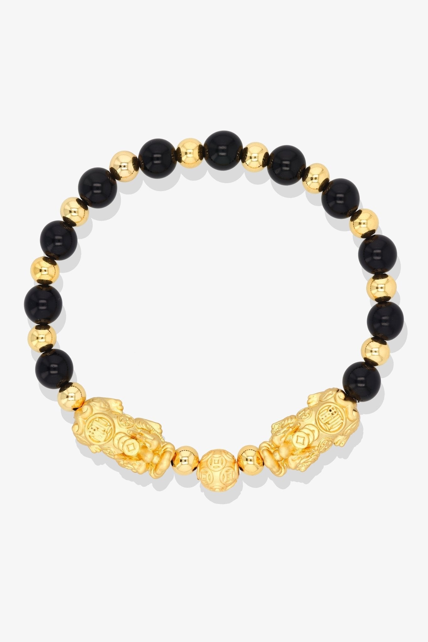 Forever Fortune 18K Gold Vermeil Double Pixiu Cherry Quartz Bracelet - Eat.Read.Love.