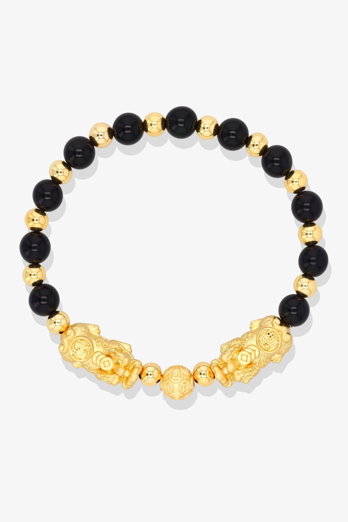 Forever Fortune 18K Gold Vermeil Double Pixiu Grade AA Amethyst Bracelet - Eat.Read.Love.