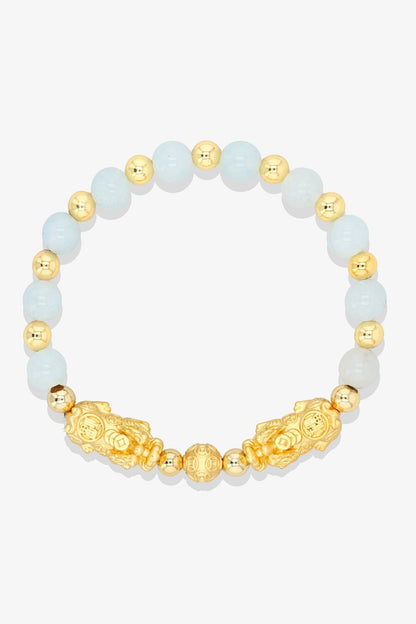 Forever Fortune 18K Gold Vermeil Double Pixiu Grade AA Citrine Bracelet - Eat.Read.Love.