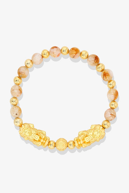 Forever Fortune 18K Gold Vermeil Double Pixiu K2 Bracelet - Eat.Read.Love.