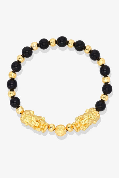 Forever Fortune 18K Gold Vermeil Double Pixiu K2 Bracelet - Eat.Read.Love.