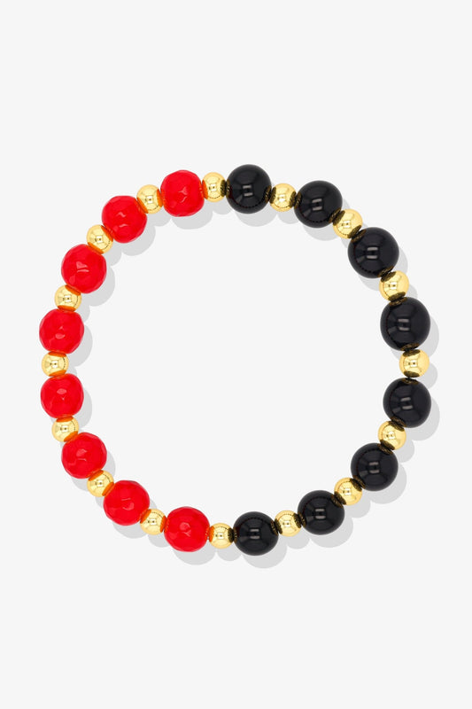 Fortune and Protection Black Obsidian and Citrine 18k Gold Vermeil Bracelet - Eat.Read.Love.