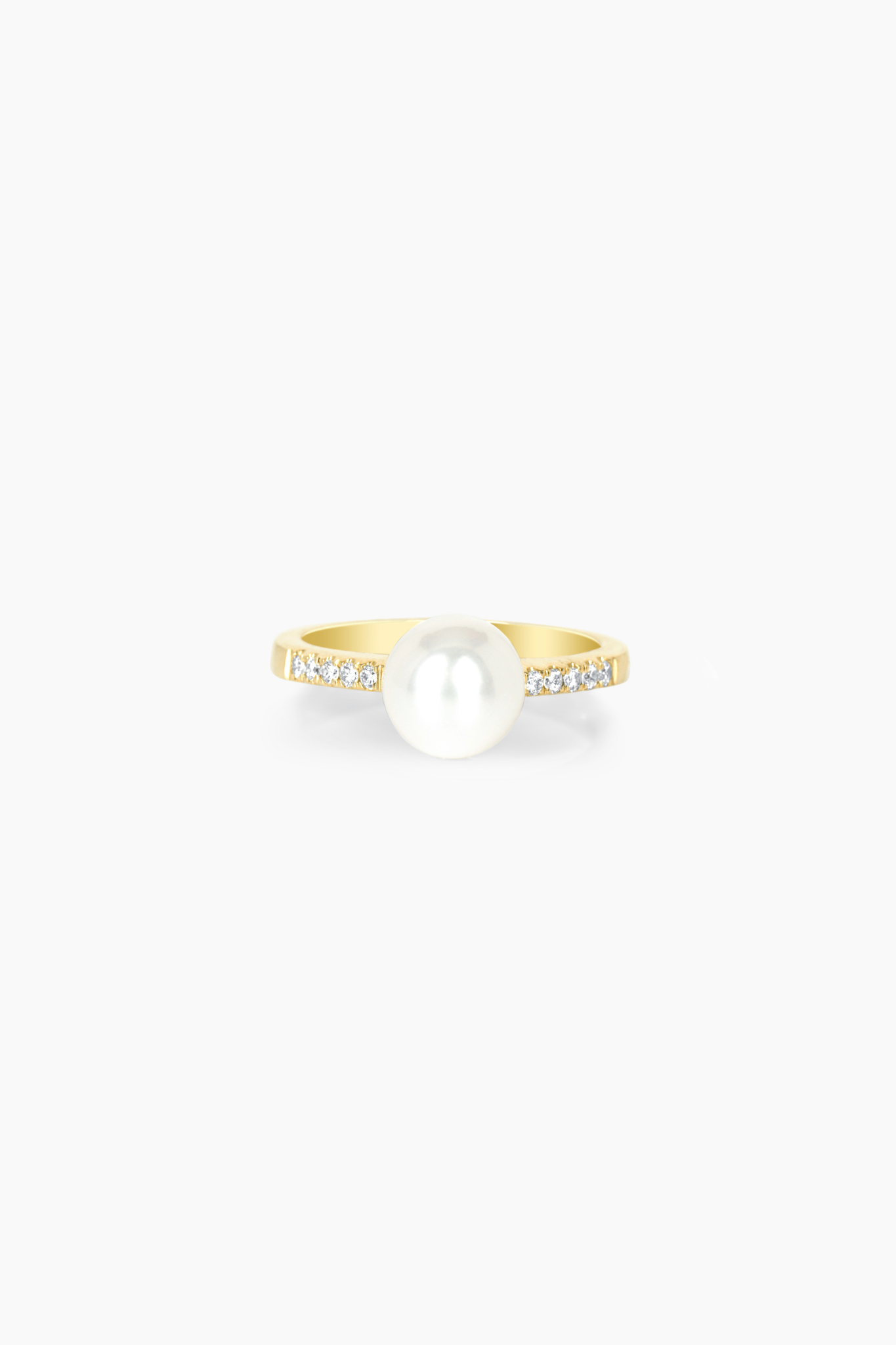 Fresh Water Pearl Ring 14k Gold With Real Diamonds - Eat.Read.Love.