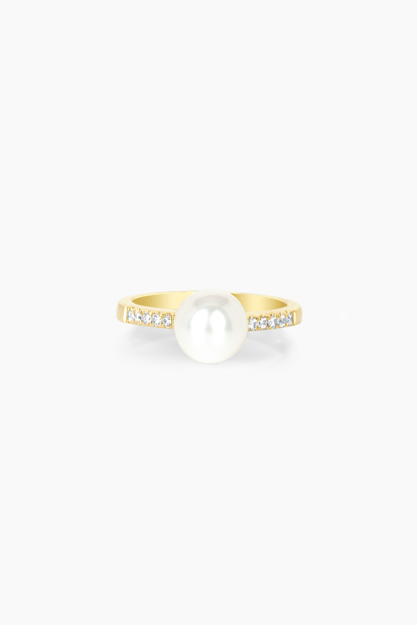 Fresh Water Pearl Ring 14k Gold With Real Diamonds - Eat.Read.Love.