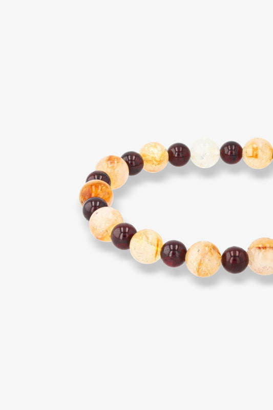 Garnet and Citrine Unlimited Abundance 18K Gold Vermeil Pixiu Feng Shui Bracelet - Eat.Read.Love.