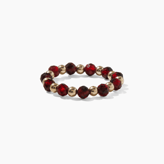 Garnet Ring of Fortune REAL Gold - Eat.Read.Love.
