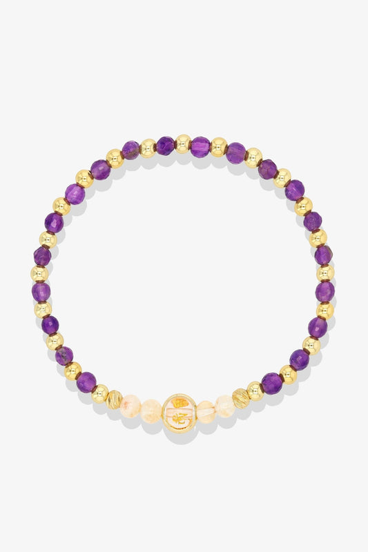 Gemini Ruby Gold Vermeil Fortune Zodiac Bracelet - Eat.Read.Love.