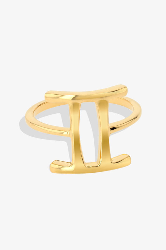 Gemini Zodiac 18k Gold Vermeil Ring - Eat.Read.Love.