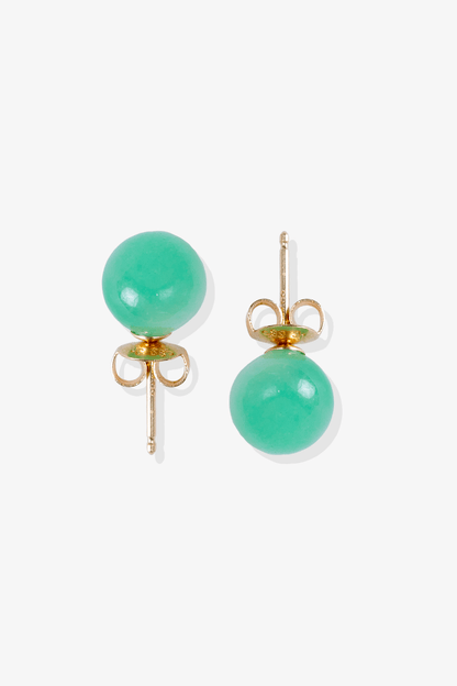 Genuine Lucky Jade 18k REAL Gold Earrings - Eat.Read.Love.