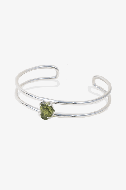 Genuine Moldavite Bangle Bracelet - Eat.Read.Love.