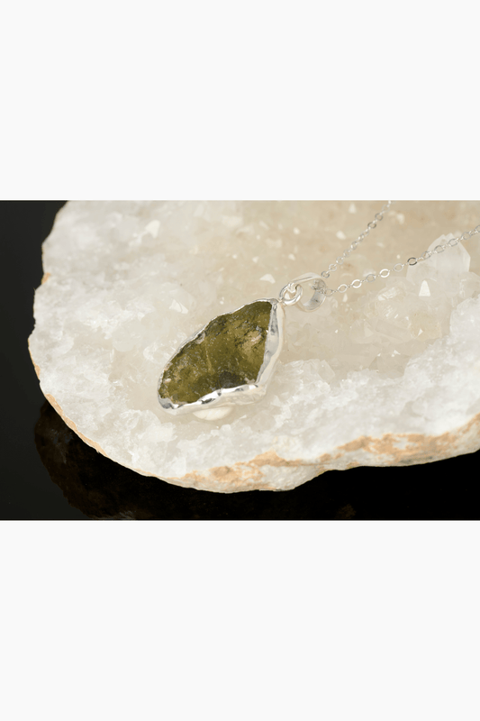 Genuine Moldavite Pendant - Eat.Read.Love.