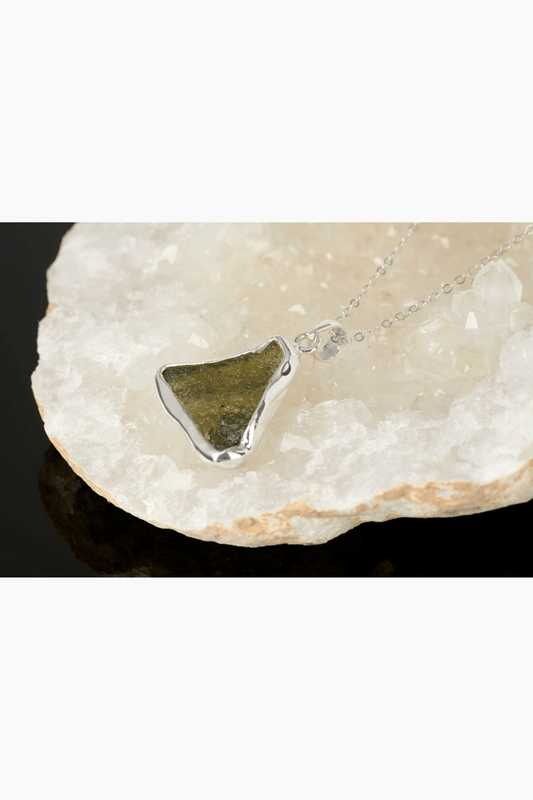 Genuine Moldavite Pendant - Eat.Read.Love.