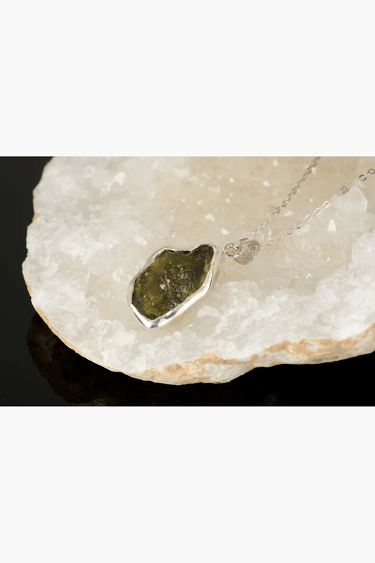 Genuine Moldavite Pendant - Eat.Read.Love.