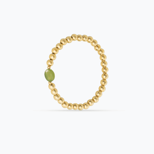 Genuine Moldavite REAL Gold Bracelet - Eat.Read.Love.