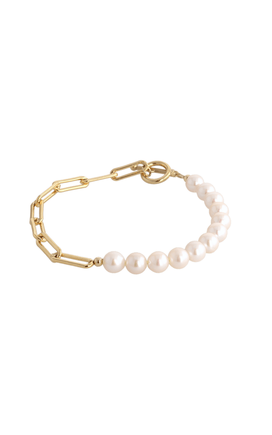Goddess of Beauty Gold Vermeil Bracelet with Fresh Water Pearl - Eat.Read.Love.