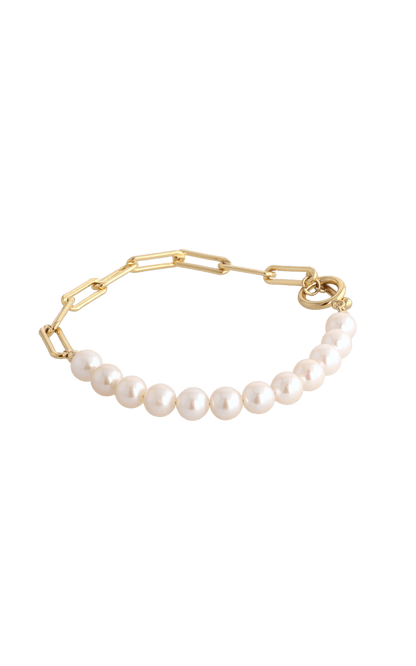 Goddess of Beauty Gold Vermeil Bracelet with Fresh Water Pearl - Eat.Read.Love.