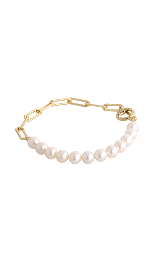 Goddess of Beauty Gold Vermeil Bracelet with Fresh Water Pearl - Eat.Read.Love.