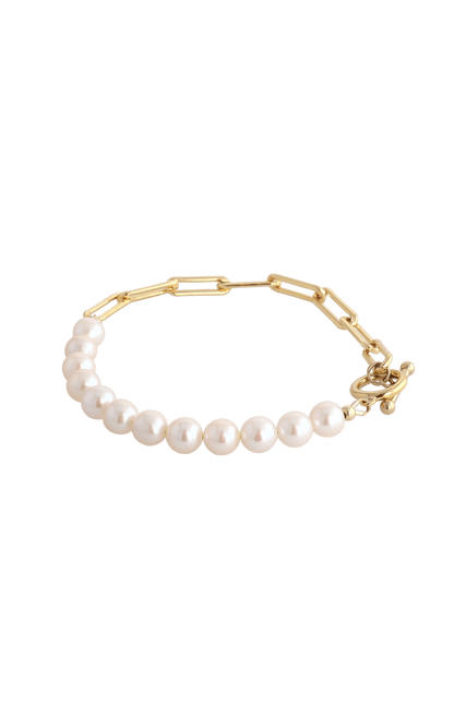 Goddess of Beauty Gold Vermeil Bracelet with Fresh Water Pearl - Eat.Read.Love.