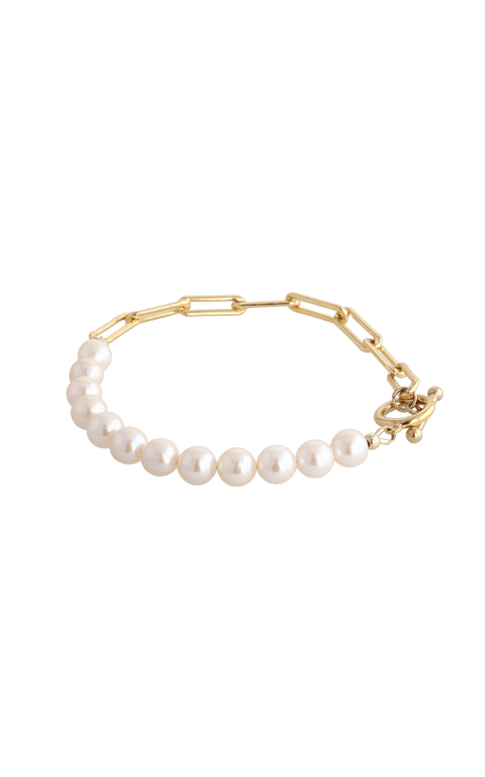 Goddess of Beauty Gold Vermeil Bracelet with Fresh Water Pearl - Eat.Read.Love.