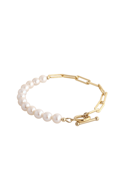 Goddess of Beauty Gold Vermeil Bracelet with Fresh Water Pearl - Eat.Read.Love.