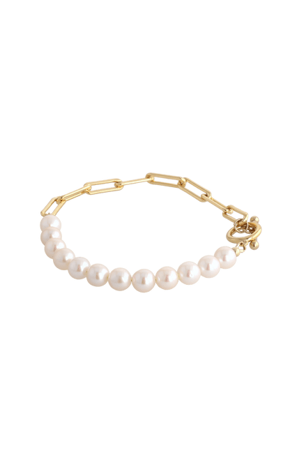 Goddess of Beauty Gold Vermeil Bracelet with Fresh Water Pearl - Eat.Read.Love.