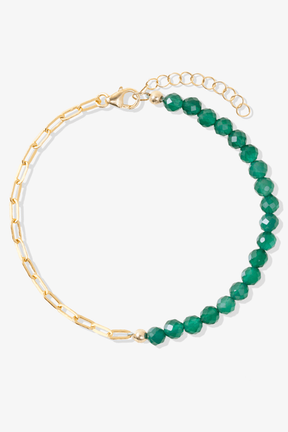 Goddess of Confidence Gold Vermeil Bracelet With Green Aventurine - Eat.Read.Love.