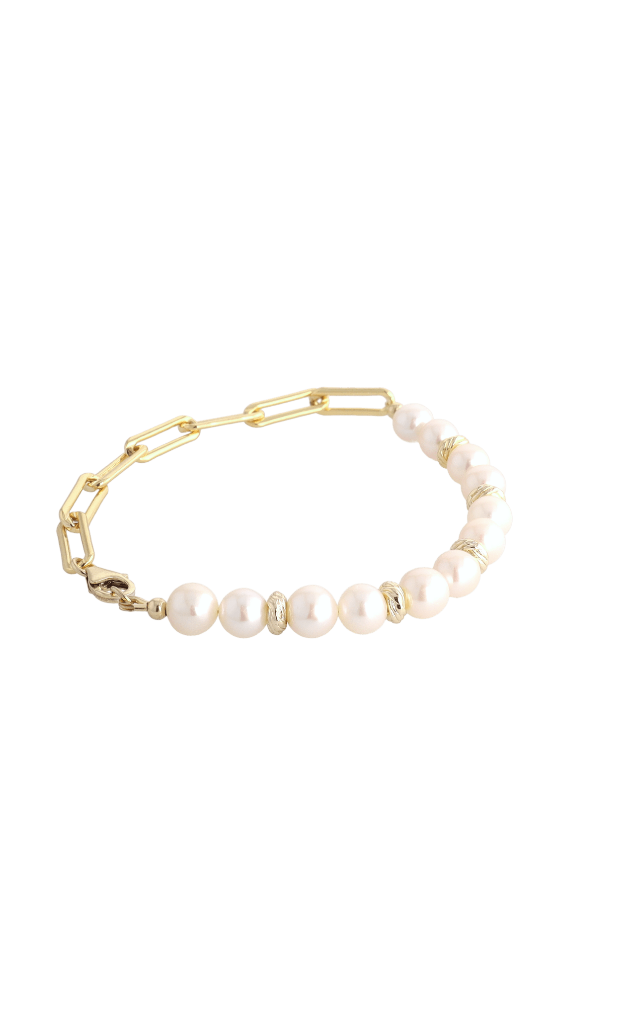 Goddess of Elegance Gold Vermeil Bracelet with Fresh Water Pearl - Eat.Read.Love.