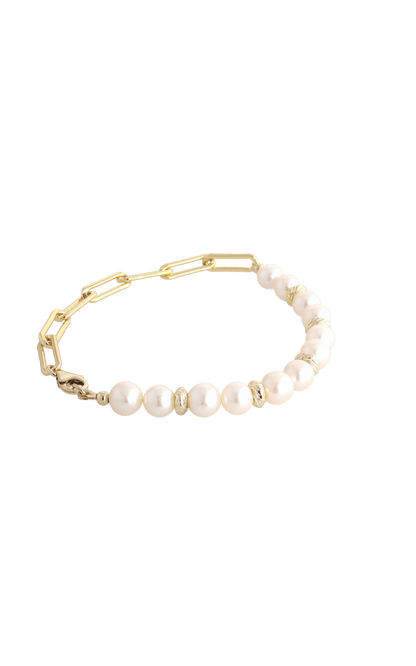 Goddess of Elegance Gold Vermeil Bracelet with Fresh Water Pearl - Eat.Read.Love.