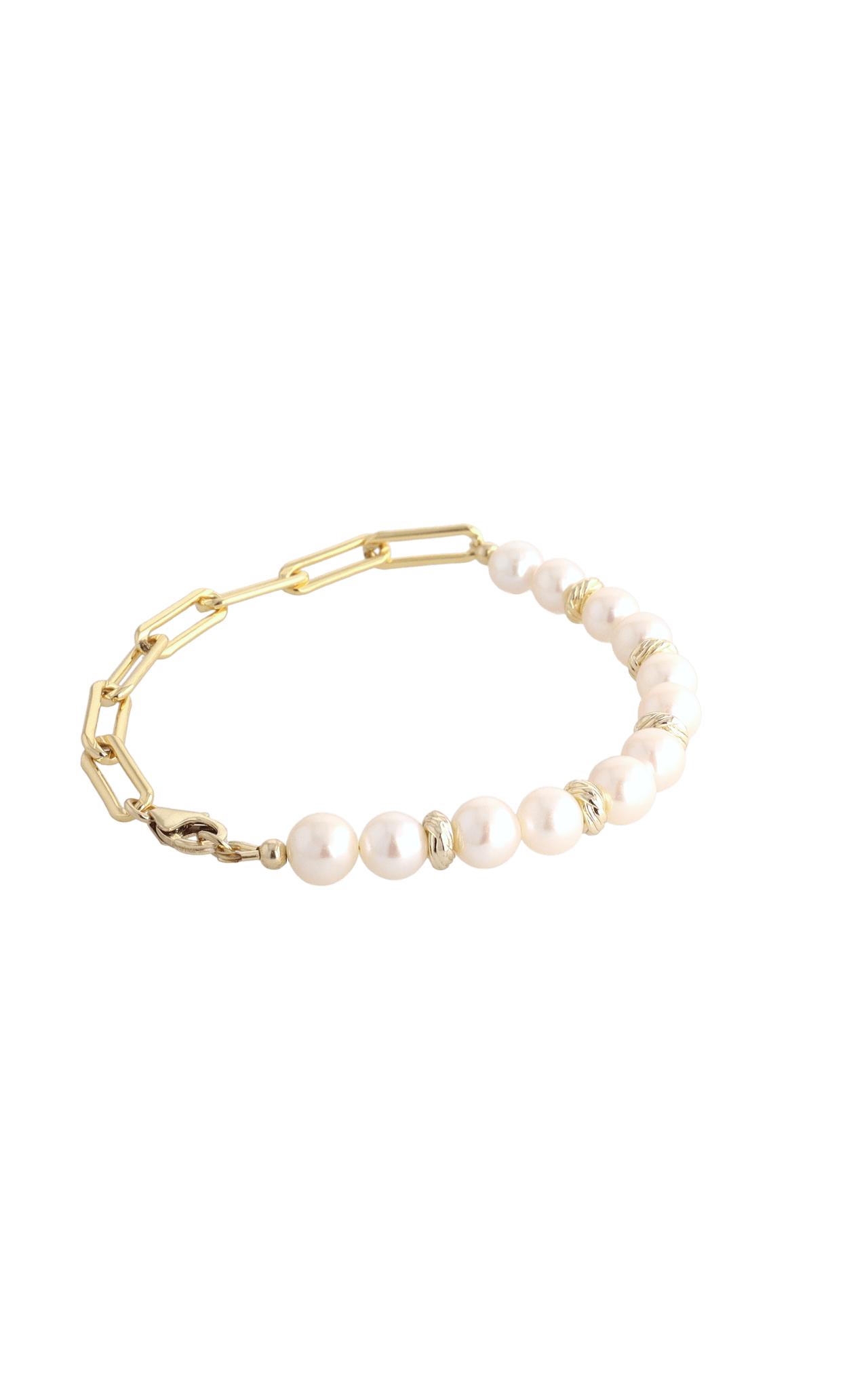 Goddess of Elegance Gold Vermeil Bracelet with Fresh Water Pearl - Eat.Read.Love.