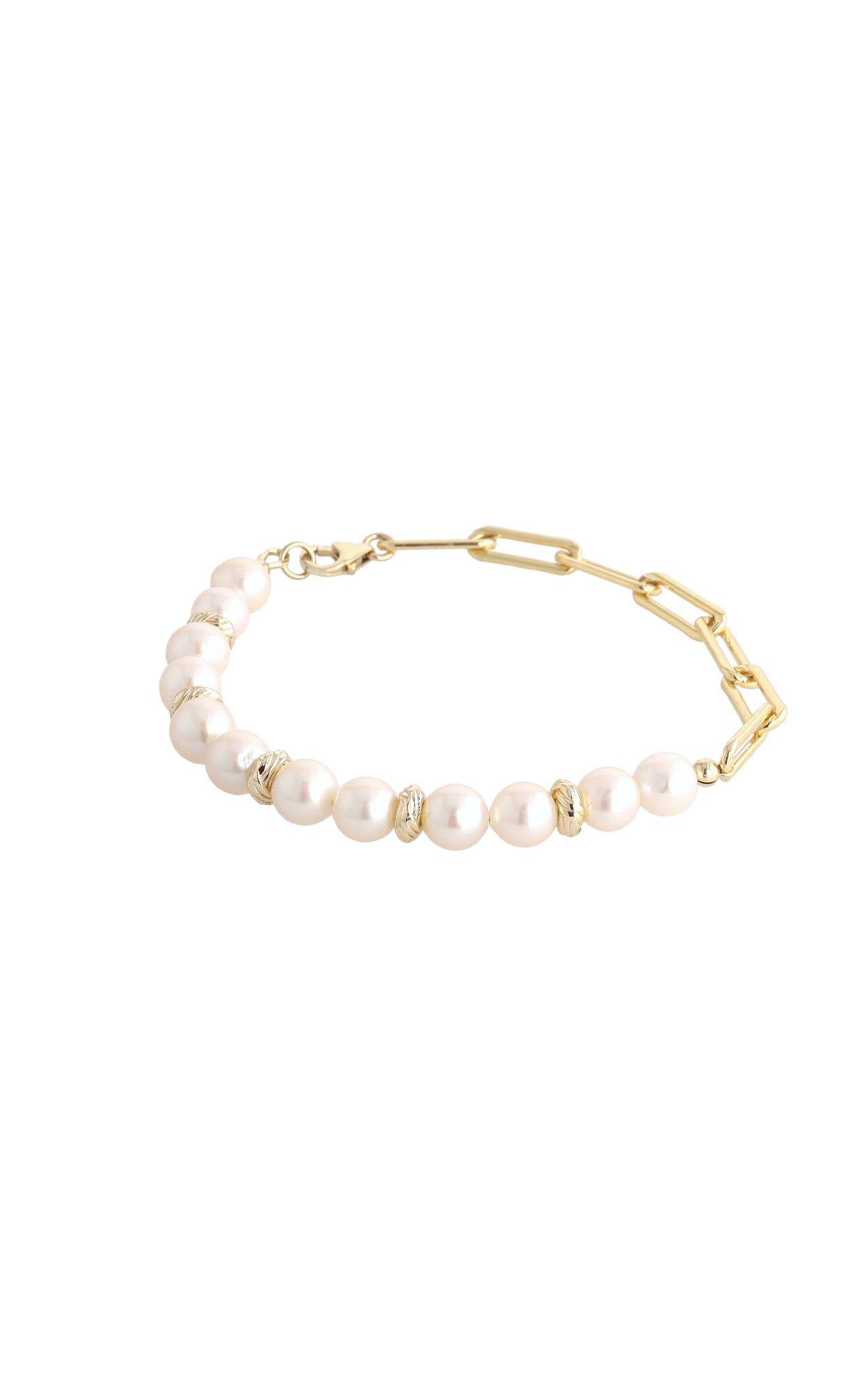 Goddess of Elegance Gold Vermeil Bracelet with Fresh Water Pearl - Eat.Read.Love.