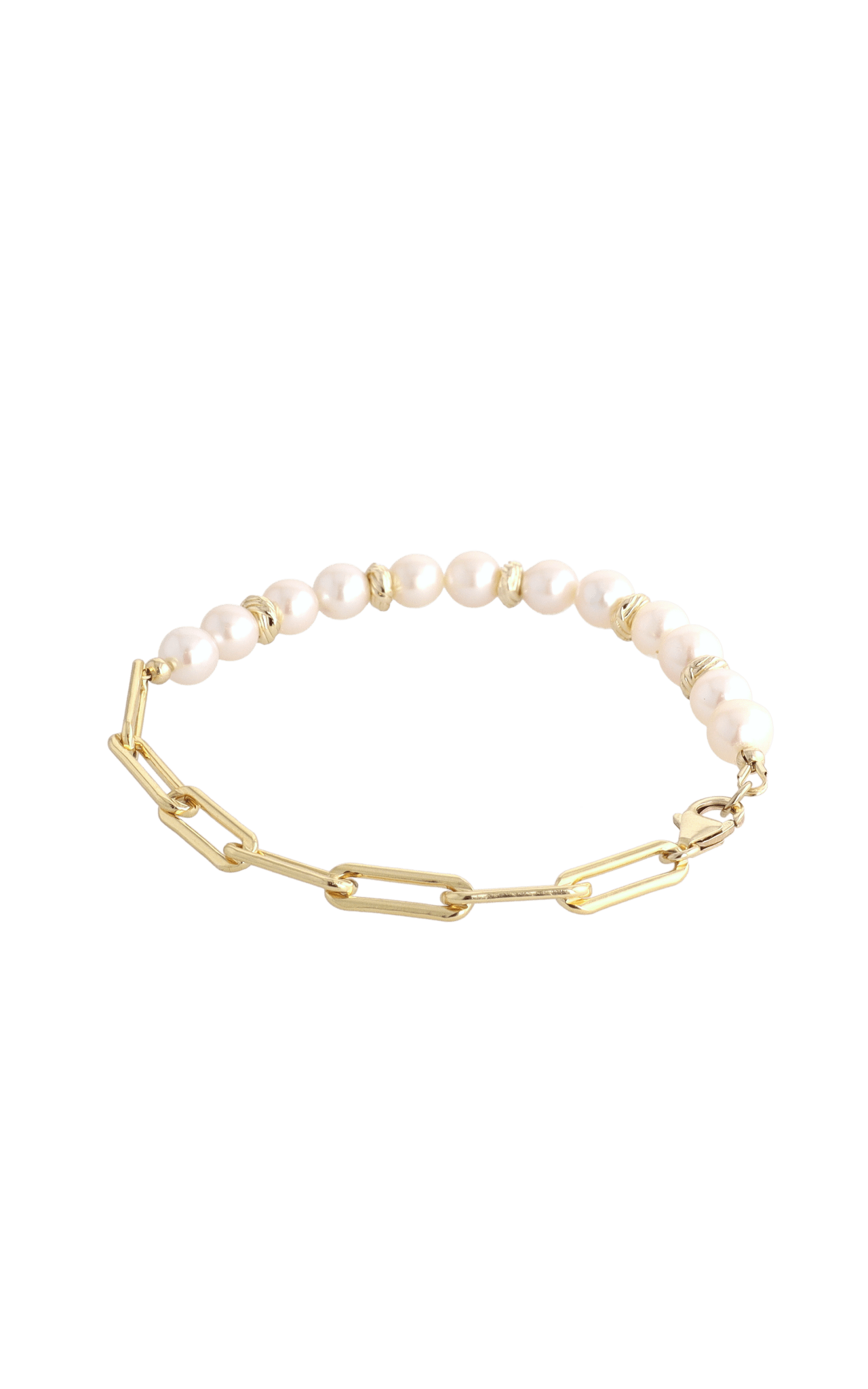 Goddess of Elegance Gold Vermeil Bracelet with Fresh Water Pearl - Eat.Read.Love.