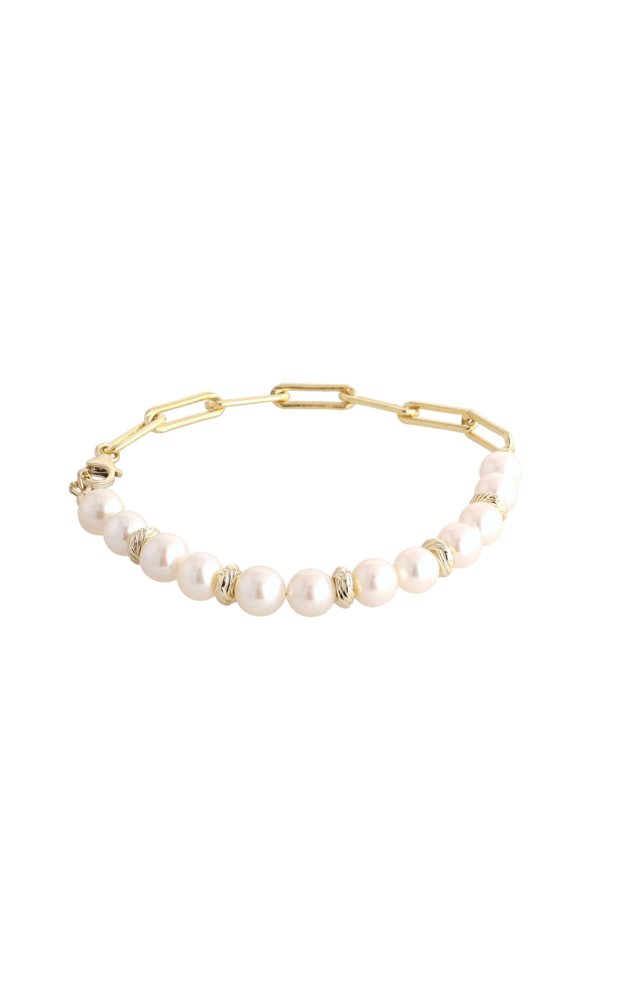 Goddess of Elegance Gold Vermeil Bracelet with Fresh Water Pearl - Eat.Read.Love.