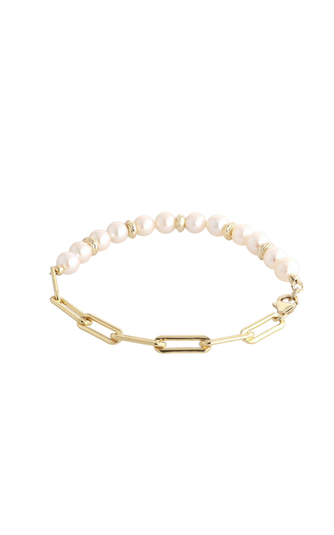 Goddess of Elegance Gold Vermeil Bracelet with Fresh Water Pearl - Eat.Read.Love.