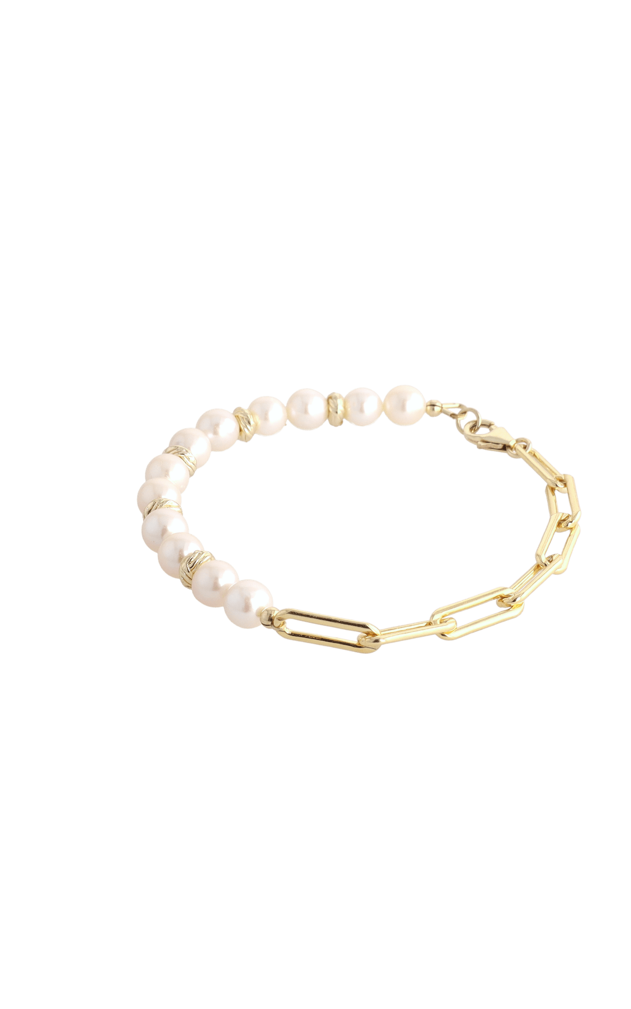 Goddess of Elegance Gold Vermeil Bracelet with Fresh Water Pearl - Eat.Read.Love.